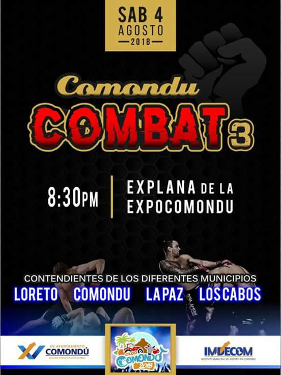 01.- En el marco de la Expo Comondú se programa el espectáculo combat3, con la participación de los Municipios de LOs Cabos, La Paz, Loreto y Comondú