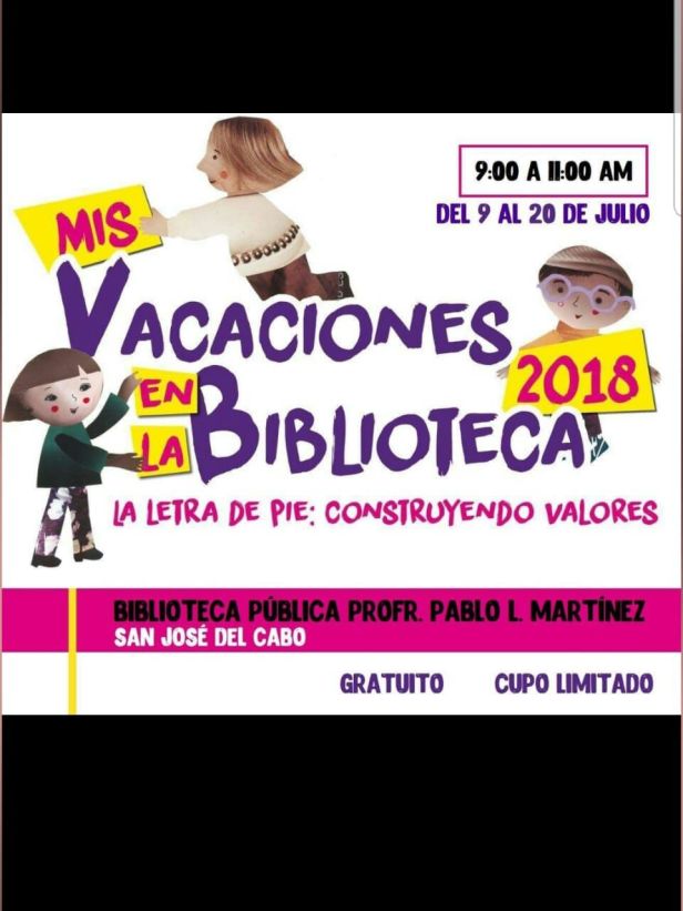 02 SE INVITA AL CURSO “MIS VACACIONES EN LA BIBLIOTECA” EN SJC
