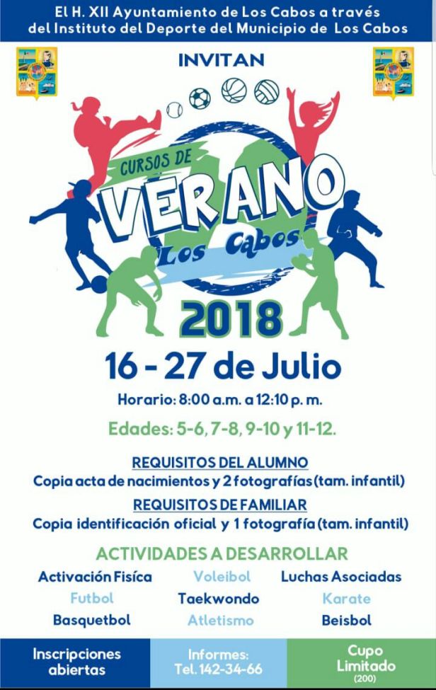 04 SE INVITA AL CURSO DE VERANO LOS CABOS 2018