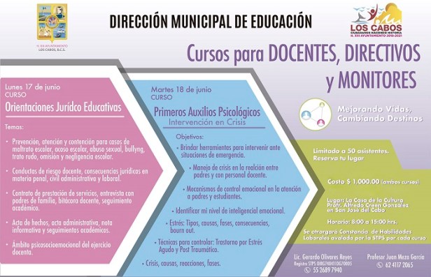 02 Educación Municipal invita a maestros, directivos y monitoras participar en cursos de capacitació.jpg