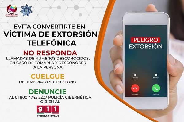 Evita convertirte en víctima de extorción telefónica