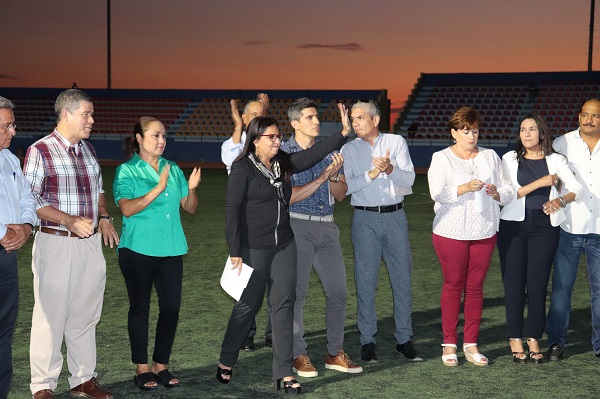 01 Nuevo Sistema de Alumbrado Ecológico en la Unidad Deportiva Don Koll inaugura alcaldesa Armida Castro.