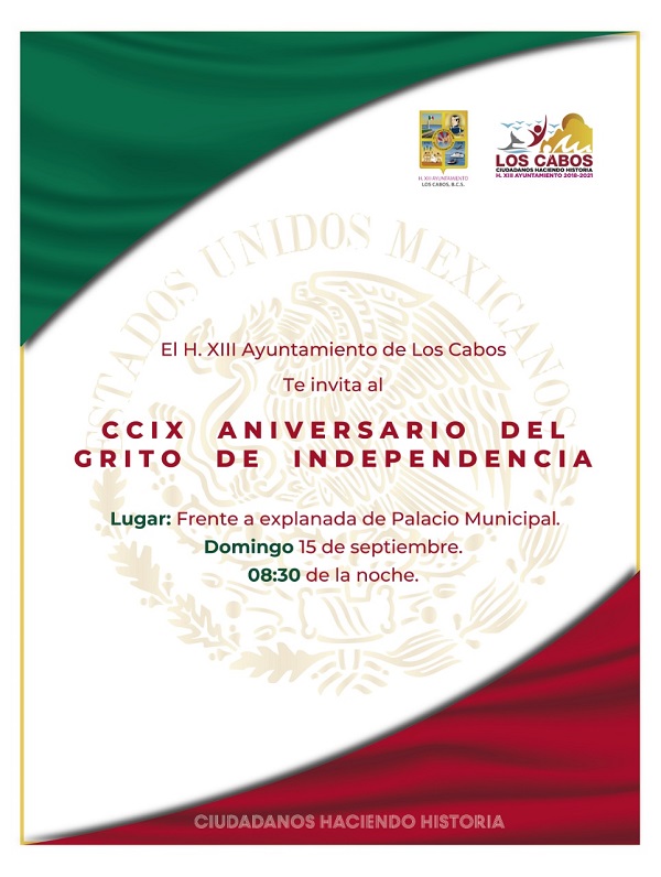 01 Gobierno Municipal te invita al Tradicional Grito de Independencia