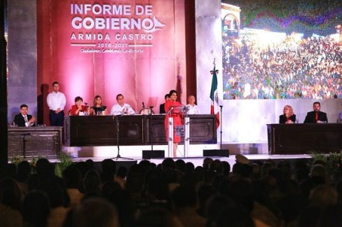 01 Ante la ciudadanía y representantes de los tres niveles de Gobierno rinde Primer Informe de Gobierno alcaldesa de Los Cabos Armida Castro Guzmán