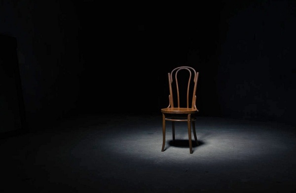Lonely chair at the empty room