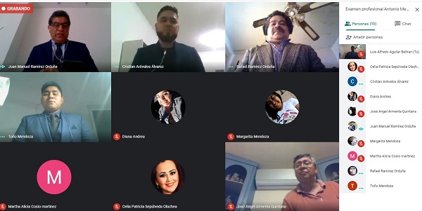 Primeros Exámenes profesionales a distancia