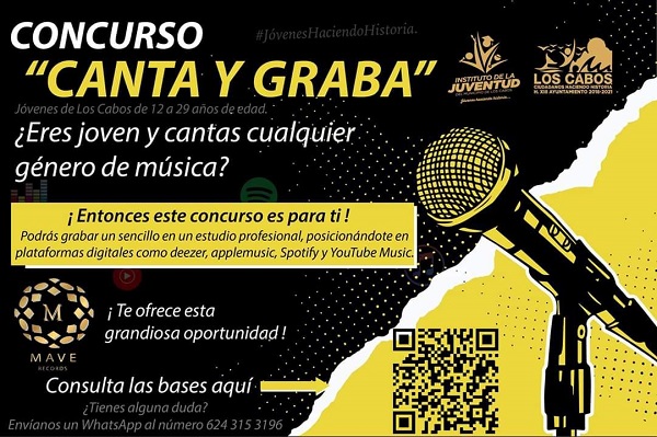 04 No pierdas la oportunidad de participar en el concurso “Canta y Graba” del Gobierno de Los Cabos 1