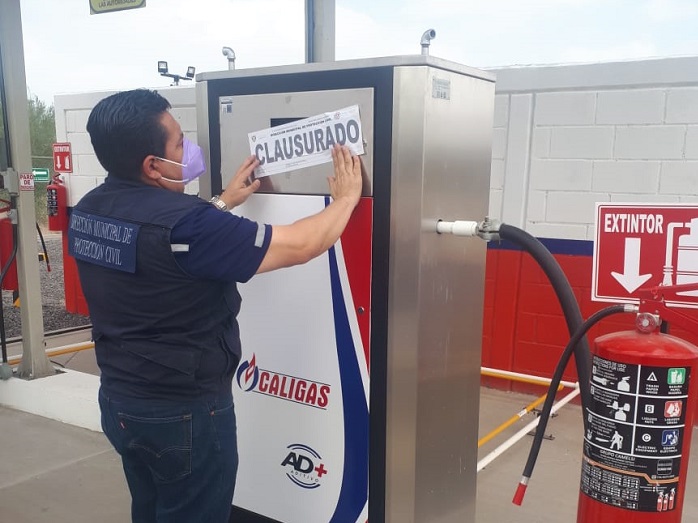 CLAUSURA PROTECCIÓN CIVIL MUNICIPAL ESTACIÓN DE GAS