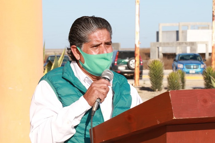 Alcalde José Felipe Prado Bautista durante su mensaje alusivo al aniversario de la Constitución de 1917